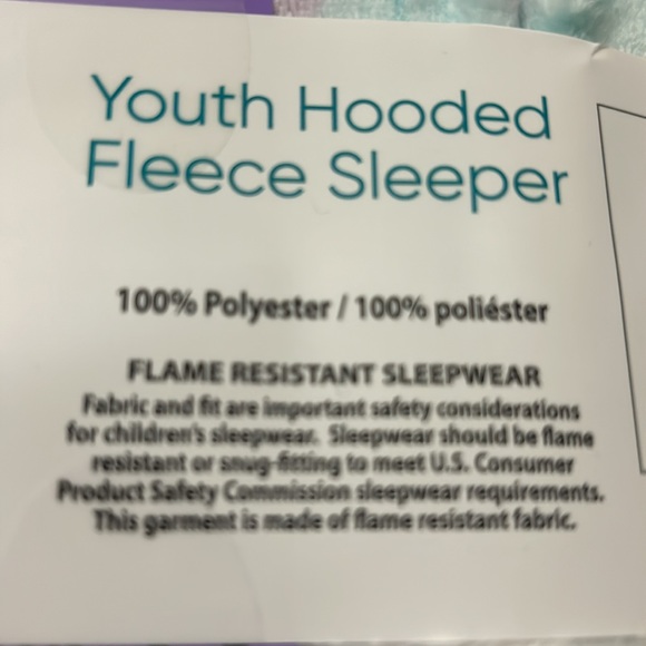 Unicorn pajama sleeper hooded one piece  white purple.  M 10/12 Saint eve New - Picture 7 of 7